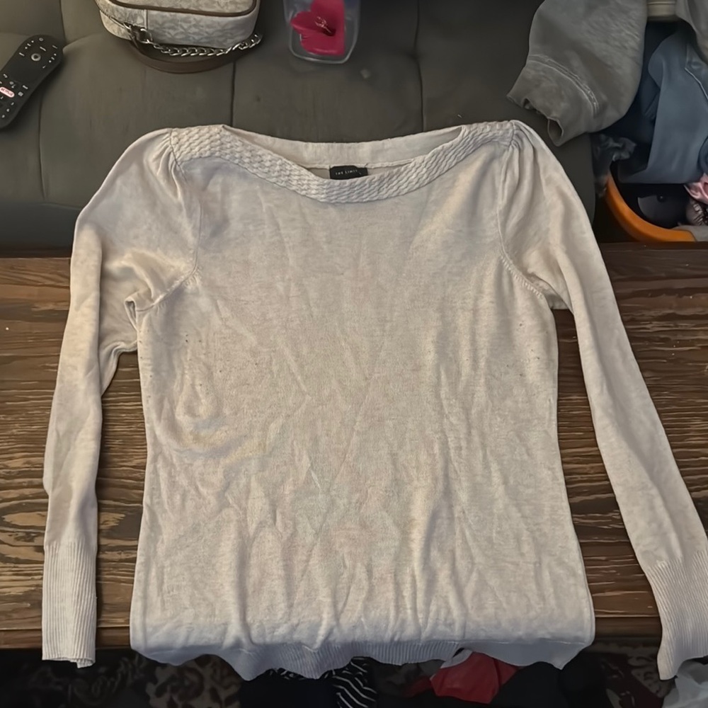 The Limited Cream Knit Blouse